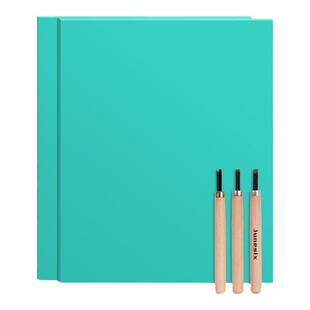 胶板版画工具套装版画胶板绿色pvc软胶板A4版画雕刻软麻胶板美术学生雕刻橡胶板版画材料拓印画画初学者专用