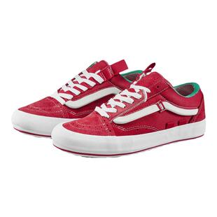 Vans解构 Vault Old Skool CAP OG 红色低帮休闲板鞋 VN0A45K1VZW