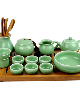 茶具套装御茗青瓷整套家用陶瓷盖
