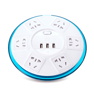 TOP突破插座插排插线板防雷过载保护USB口开关家用1.8m