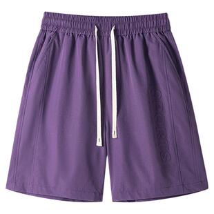 ZPTX美式潮牌大码短裤男夏季新款休闲裤加肥加大五分裤字母钢印