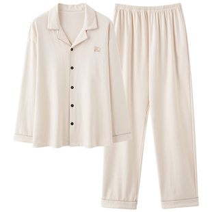 芬腾可安睡衣男款男士冬季纯棉布料100全棉长袖大码家居服春秋天