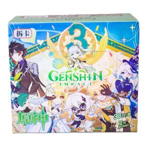 拆卡原神卡片厚卡两元包第一弹雷电将军散兵胡桃卡砖卡牌新年礼物