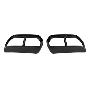 适用于21-25款奥迪Q5L改装黑武士四出尾喉前杠饰条雾灯框黑化套件