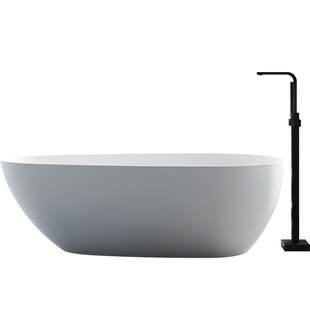 范尔德PMMA饱和树脂人造石浴缸家用成人轻奢小户型鹅蛋型浴池