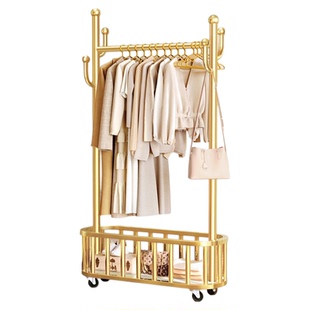 挂衣架落地式卧室家用房间轻奢高级感的衣服架子客厅可移动衣帽架