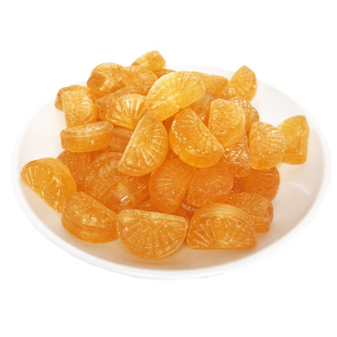 正宗老式桔子瓣硬糖散装水果糖橘子味糖块8090年代怀旧小零食糖果