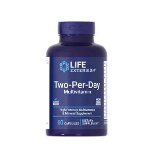 沿寿LIFE每日复合维生素two per day多种矿物质高含量焕活能量片