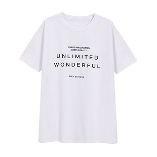 xm定制 【鲨鱼裤伴侣】T恤集合卡通印花中长款短袖女宽松休闲上衣