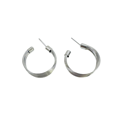 银色气质多线韩风耳环