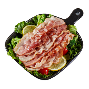 柏纳夫经典培根烟熏培根片五花肉三明治手抓饼配菜早餐家用