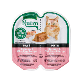 仁可宠物 nutro美士 一分为二无谷主食猫罐头75g猫咪餐盒湿粮6罐