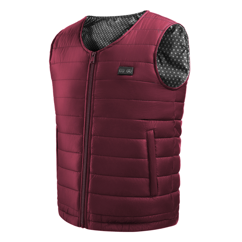 培蒙石墨烯电热高领大码马甲男款充电智能温控加热背心女士发热衣