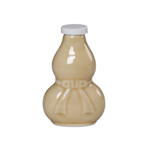 救心丸迷你陶瓷小号葫芦空罐黄色带盖药粉瓷瓶药丸密封储存储物罐