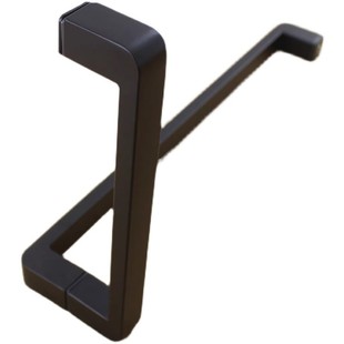 不锈钢304玻璃门把手圆角防撞轻奢枪灰淋浴房哑黑香槟金扁方拉手