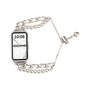 适用华为手环11/10表带串珠新款9女生8/7nfc荣耀智能手表6pro腕带