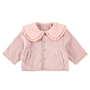 童泰女童春秋外套2026新款儿童洋气时髦翻领上衣宝宝双层加里上衣