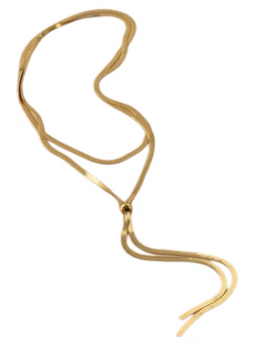 MaisonCleo金色蛇骨毛衣链百搭