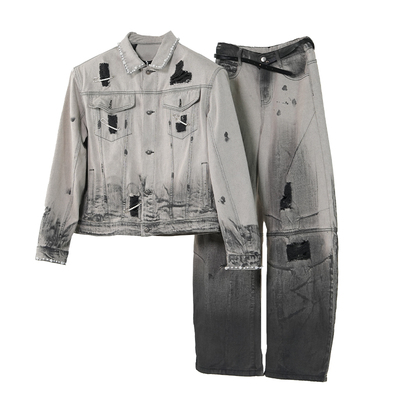 VE2高级感秀场破坏牛仔套装