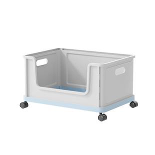 学生书本收纳箱盒高中生教室用神器书箱带轮子移动装放书籍的箱子