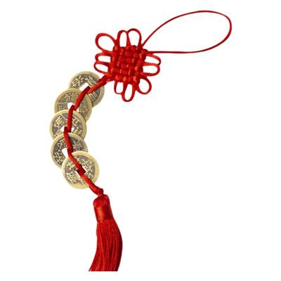 中国结门对门五帝钱真品铜