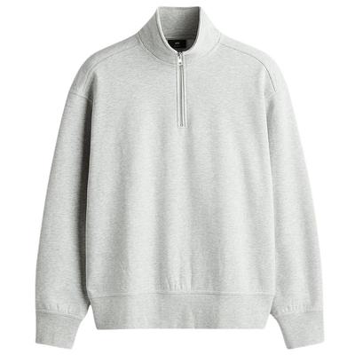 HM男装女装卫衣2025秋季新款重磅宽松立领运动美式上衣1245648