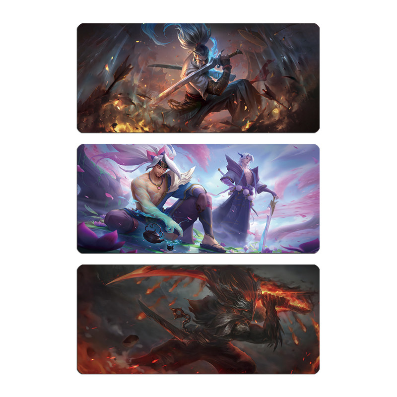 亚索鼠标垫超大号小号LOL英雄联盟电竞游戏电脑键盘垫桌垫定制
