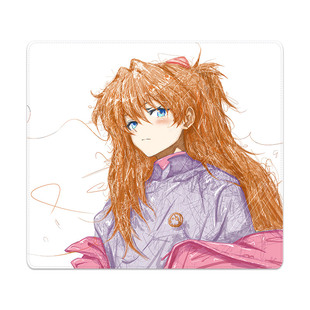 明日香线稿EVA鼠标垫电竞lumen凝fps动漫二次元电脑游戏办公桌垫