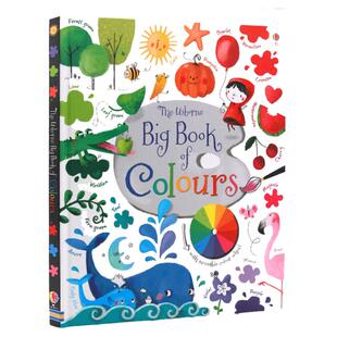 预售 孩子的色彩启蒙全书 英文原版 Usborne Big Book of Colours 颜色识别 11大色系130余种颜色 早教启蒙认知 艺术启蒙童书 纸?