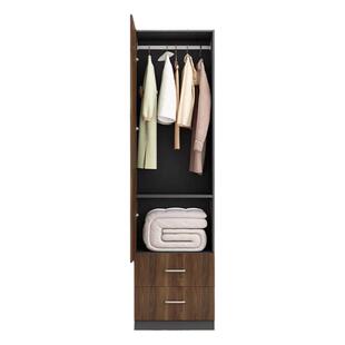 新中式单门衣柜成人儿童窄立柜卧室小户型挂衣柜省空间阳台夹缝柜