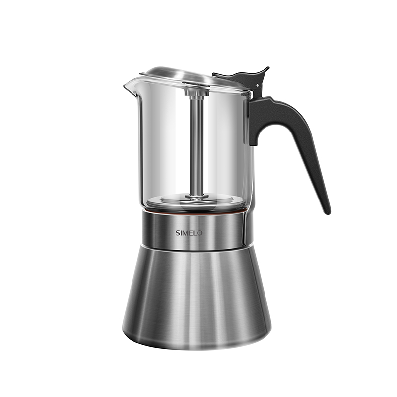 德國simelo摩卡壺雙閥煮咖啡家用不銹鋼意式器具電陶爐手沖咖啡壺