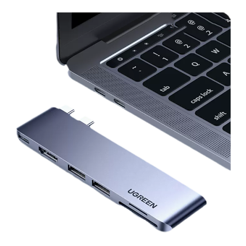 绿联拓展坞扩展typec适用mac苹果电脑转接头macbookpro笔记本投屏hdmi网口usb雷电3air配件转换器i