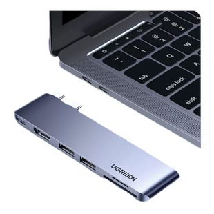 绿联拓展坞扩展typec适用mac苹果电脑转接头macbookpro笔记本投屏hdmi网口usb雷电3air配件转换器iPad集线器