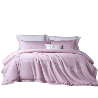 富安娜120支长绒棉四件套纯棉全棉床单被套轻奢A类裸睡床品套件