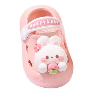 宝宝拖鞋兔子儿童洞洞鞋男宝夏季外穿婴儿女宝防滑幼儿一岁半室内