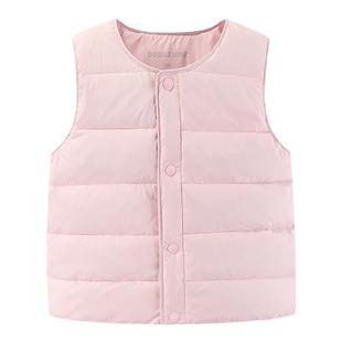 波姆熊2025秋冬新款儿童羽绒马甲坎肩男女童背心宝宝轻薄马夹内穿