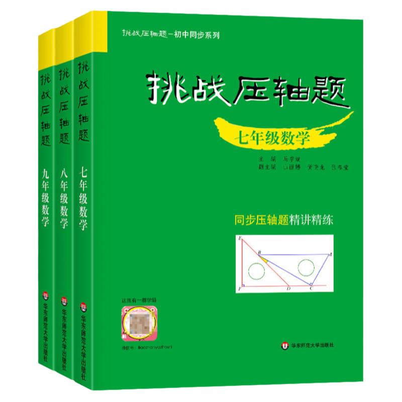 挑战压轴题中考七八九年级初一二三上下册同步压轴题练习册基础知识大全举一反三初中789压轴题辅导同步复习资料书初中数学竞赛