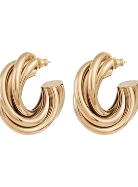 法国进口明星同款艾克双C耳环
