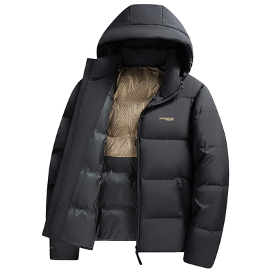 鸭鸭时尚连帽短款羽绒服