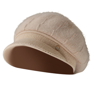 帽子女士秋冬季妈妈洋气百搭冬天中老年人加绒加厚保暖针织毛线帽