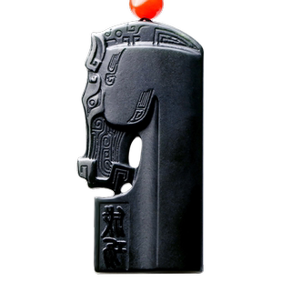 四通新疆和田玉挂件男款马到成功玉佩天然青玉吊坠生肖马玉牌项坠