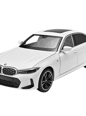 1:24仿真BMW合金车模3系回力声光轿车模型325li汽车摆件送男朋友
