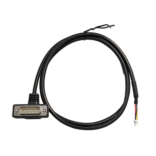 DB15弯头连接线两排15针双屏蔽串口线对端子连接线