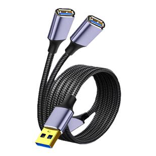 usb扩展器插头多口延长线转换接头一分三电脑拓展坞多接口hub分线一拖二笔记本外接u盘集线器转换器分线器
