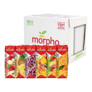 塞浦路斯进口morpho梦诺多口味果汁饮料1L整箱节日宴请聚餐