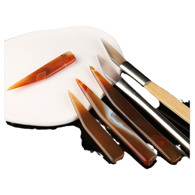 金银器手工刮刀器材抛光条压棒大号金器石刀划痕压葫芦仿玛瑙刀