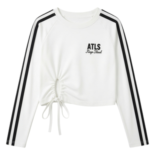 女童酷飒风拉条长袖T恤2025秋季新款中大童爵士街舞工装裤套装潮