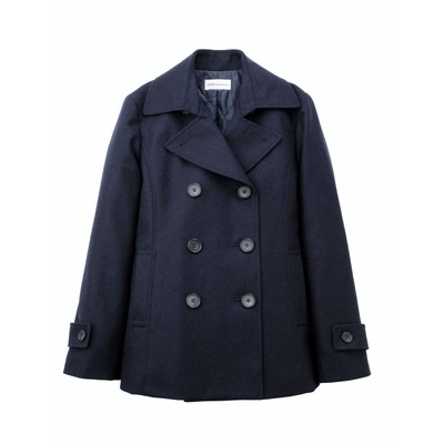 短款JK毛呢外套双排扣加厚羊毛