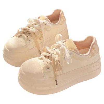 厚底小白鞋女2025秋冬新款百搭配阔腿裤增高板鞋巨好看轻便休闲鞋