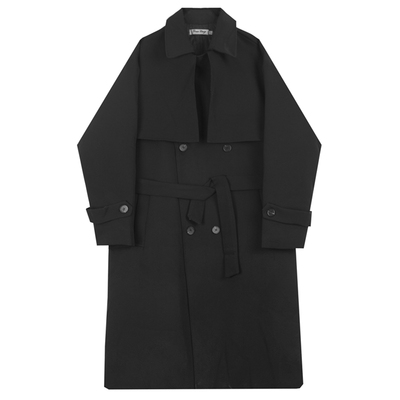 暗黑系夹棉风衣外套新品棉服